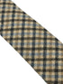 Beige taupe brown blue check wool  tie